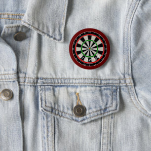 Dartboard Design Personalised Button