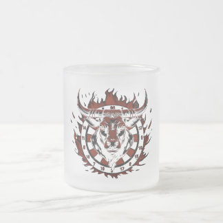 Dartboard Fire Bull Special Design Frosted Glass Coffee Mug