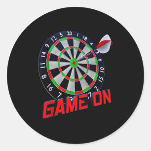 Dartboard Game On - Red And Green Tank Top Classic Round Sticker