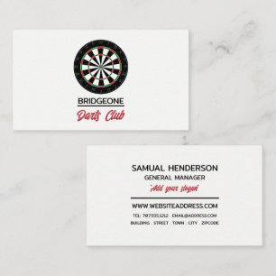 Dartboard Logo Design, Darts Club Business Card