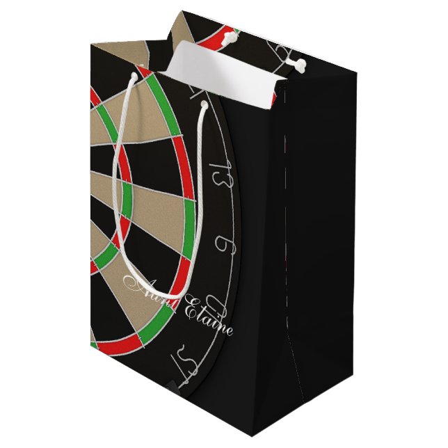 Dartboard Lover 🎯😍 Darts Medium Gift Bag (Front Angled)