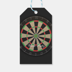 Dartboard Monogram Name Gift Tags