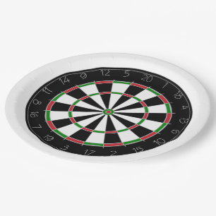 Dartboard Paper Plate
