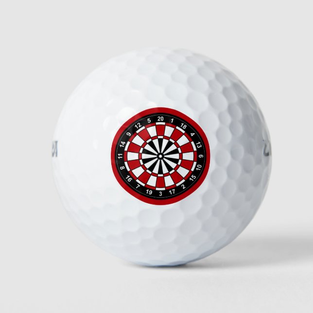 Dartboard Target Theme Golf Balls (Front)
