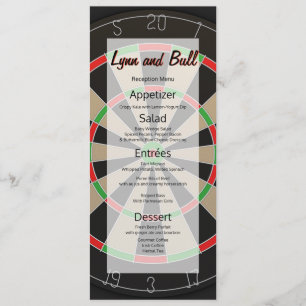 Dartboard Wedding Menu