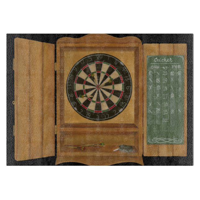 Dartboard with Cricket Scoring Cutting Board (Front)