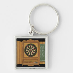 Dartboard with Cricket Scoring Key Ring