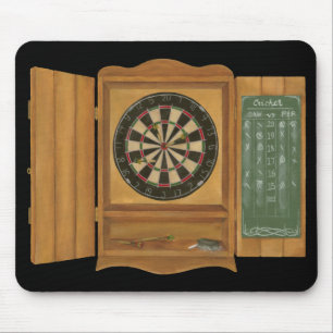 Dartboard with Cricket Scoring Mouse Mat