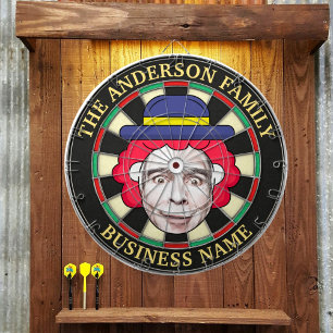 Dartboard with custom text and photo