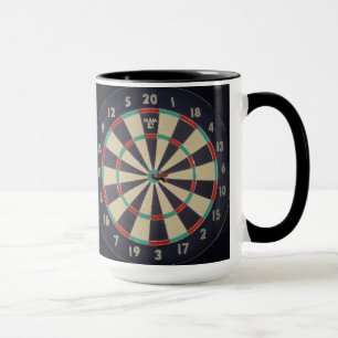 Dartboard With Dart In Bullseye, Mug