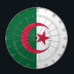 Dartboard with Flag of Algeria<br><div class="desc">Enhance your game room with our exclusive dartboard featuring the flag of Algeria! Designed with precision, this dartboard is more than just a functional piece—it's a bold display of Algerian pride. The vibrant design prominently showcases the national flag, making it a striking addition to any home, bar, or recreational space....</div>