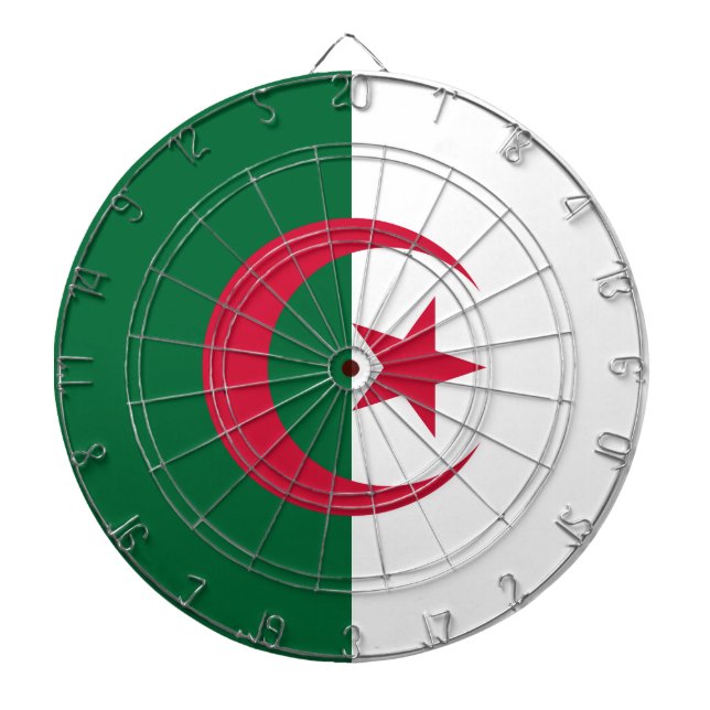 Dartboard with Flag of Algeria (Front)