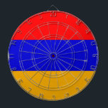 Dartboard with Flag of Armenia<br><div class="desc">Add a touch of Armenian pride to your game room with our exclusive dartboard featuring the flag of Armenia! Crafted with meticulous attention to detail, this dartboard is more than just a fun activity; it’s a celebration of Armenia’s rich heritage and cultural pride. The bold design prominently displays the Armenian...</div>