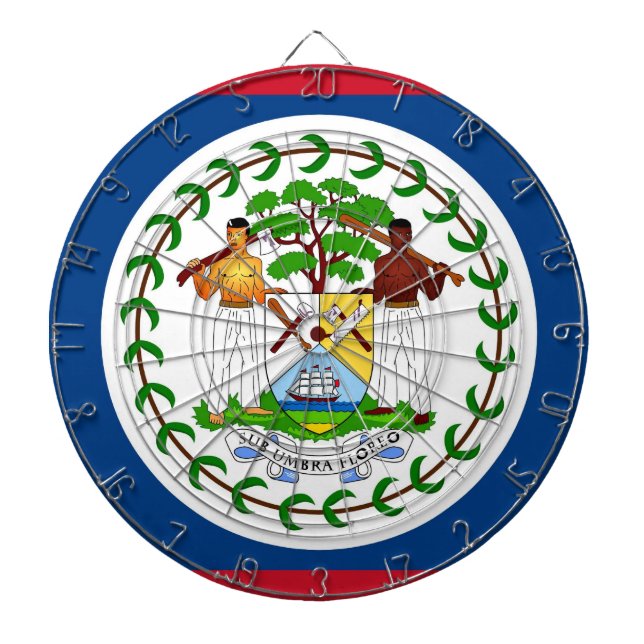 Dartboard with Flag of Belise (Front)