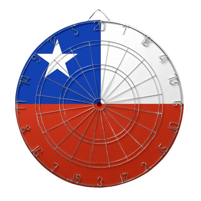 Dartboard with Flag of Chile (Front)