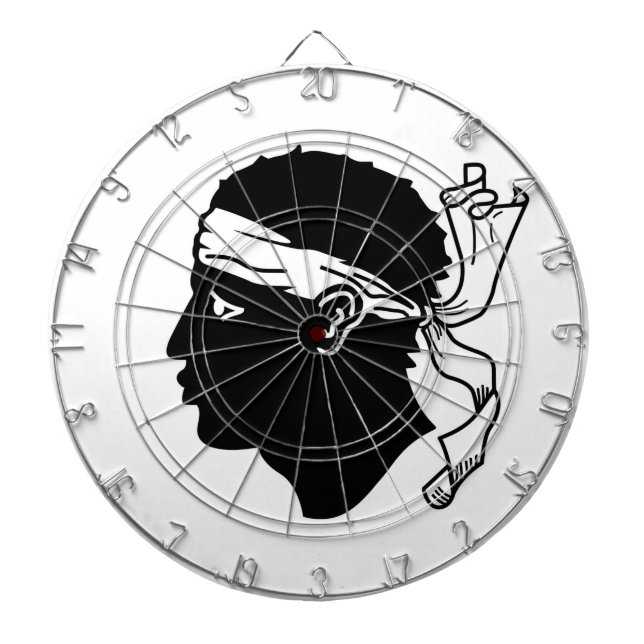 Dartboard with Flag of Corsica (Front)