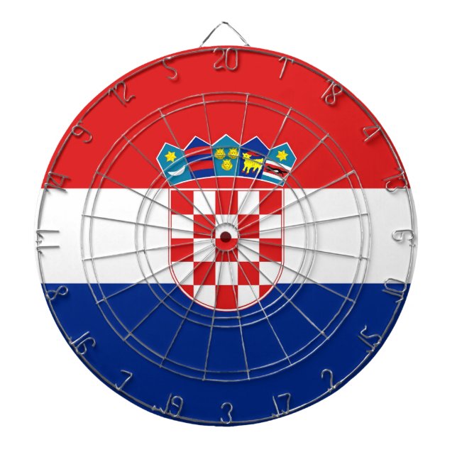 Dartboard with Flag of Croatia (Front)