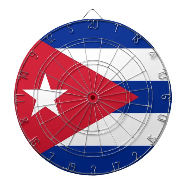 Dartboard with Flag of Cuba (Front)