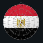 Dartboard with Flag of Egypt<br><div class="desc">Add a competitive edge to your game room with our custom dartboard featuring the flag of Egypt! This dartboard is more than just a fun activity; it’s a bold tribute to Egypt’s cultural heritage. The striking design prominently displays the Egyptian flag, making it a unique addition to your space while...</div>