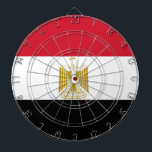 Dartboard with Flag of Egypt<br><div class="desc">Add a competitive edge to your game room with our custom dartboard featuring the flag of Egypt! This dartboard is more than just a fun activity; it’s a bold tribute to Egypt’s cultural heritage. The striking design prominently displays the Egyptian flag, making it a unique addition to your space while...</div>