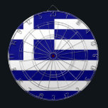 Dartboard with Flag of Greece<br><div class="desc">Add a touch of Greek pride to your game room with our exclusive dartboard featuring the flag of Greece! Crafted with meticulous attention to detail, this dartboard is more than just a functional item; it’s a celebration of Greece’s rich heritage and cultural identity. The vibrant design prominently displays the iconic...</div>