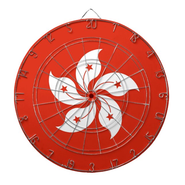 Dartboard with Flag of Hong Kong, China (Front)