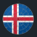 Dartboard with Flag of Iceland<br><div class="desc">Add a unique touch to your game room with our Patriotic Dartboard featuring the Flag of Iceland! This high-quality dartboard is not only a functional game piece but also a beautiful display of Icelandic pride. The vibrant design showcases the Icelandic flag, turning your dartboard into a stunning conversation starter. Whether...</div>