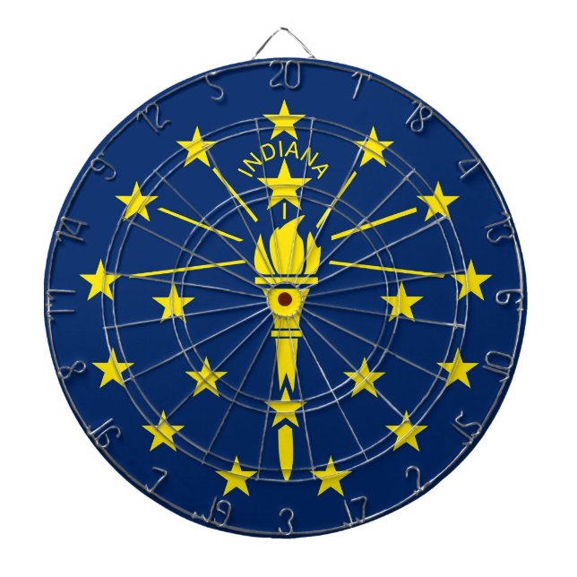 Dartboard with Flag of Indiana, USA (Front)