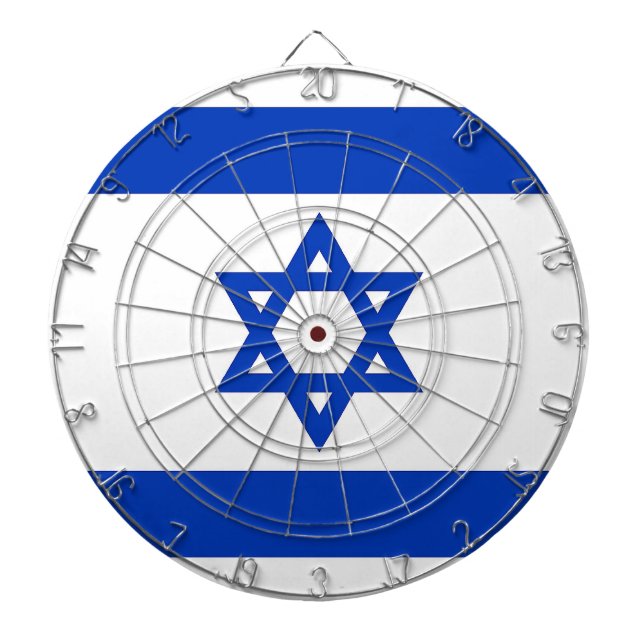Dartboard with Flag of Israel (Front)