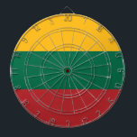 Dartboard with Flag of Lithuania<br><div class="desc">Bring precision and patriotism together with this vibrant dartboard featuring the flag of Lithuania! This eye-catching dartboard transforms any game room, office, or recreation area into a celebration of Lithuanian pride. The bold and iconic tricolor of yellow, green, and red is displayed prominently across the board, making each throw a...</div>