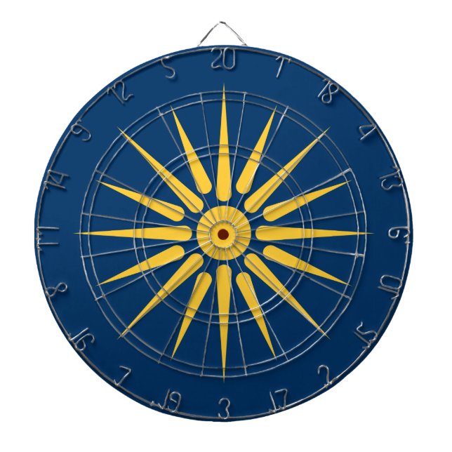 Dartboard with Flag of Macedonia, Greece (Front)