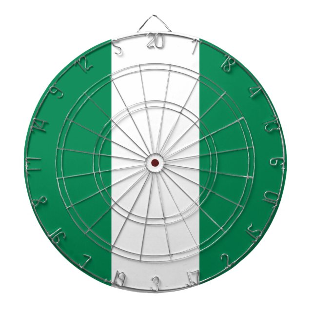 Dartboard with Flag of Nigeria (Front)