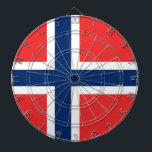 Dartboard with Flag of Norway<br><div class="desc">Add a dynamic flair to your game room with our exclusive dartboard featuring the flag of Norway! Crafted with precision and care, this dartboard is not just a game accessory; it’s a celebration of Norway’s vibrant culture and national pride. The stunning design prominently displays the iconic Norwegian flag, making this...</div>