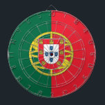 Dartboard with Flag of Portugal<br><div class="desc">Transform your game room into a tribute to Portuguese pride with our dartboard featuring the flag of Portugal! Crafted with precision and passion, this dartboard proudly displays the vibrant red and green colours of the Portuguese flag, symbolising the nation’s rich history, maritime heritage, and cultural unity. Whether you have Portuguese...</div>