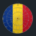 Dartboard with Flag of Romania<br><div class="desc">Add a touch of Romanian pride to your game room with our exclusive dartboard featuring the flag of Romania! Crafted with meticulous attention to detail, this dartboard is more than just a gaming accessory; it’s a celebration of Romania’s heritage and cultural pride. The vibrant design prominently displays the iconic Romanian...</div>