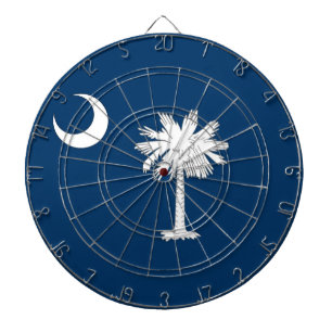 Dartboard with Flag of South Carolina, USA