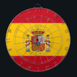 Dartboard with Flag of Spain<br><div class="desc">Bring the spirit of Spain into your game room with our dartboard featuring the flag of Spain! This unique dartboard showcases the vibrant colours of the Spanish flag, combining fun and national pride in one eye-catching design. Perfect for game rooms, sports bars, or events, this dartboard is a great way...</div>