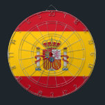 Dartboard with Flag of Spain<br><div class="desc">Bring the spirit of Spain into your game room with our dartboard featuring the flag of Spain! This unique dartboard showcases the vibrant colours of the Spanish flag, combining fun and national pride in one eye-catching design. Perfect for game rooms, sports bars, or events, this dartboard is a great way...</div>