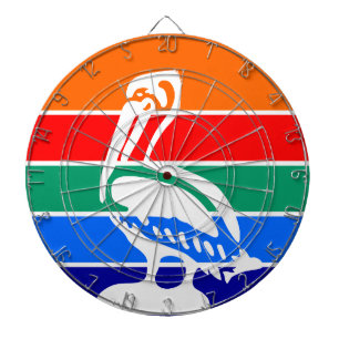 Dartboard with Flag of St. Petersburg, Florida