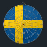 Dartboard with Flag of Sweden<br><div class="desc">Bring Swedish pride to game night with our dartboard featuring the flag of Sweden! This high-quality dartboard is more than just a fun pastime; it’s a celebration of Sweden’s heritage, perfect for adding a cultural touch to your game room, office, or recreational space. The iconic Swedish flag is prominently displayed,...</div>