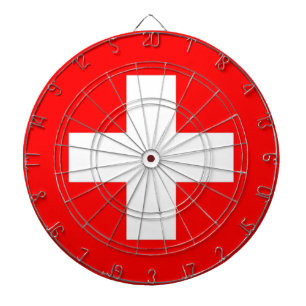 Dartboard with Flag of Switzerland