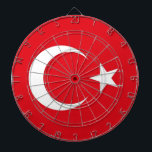 Dartboard with Flag of Turkey<br><div class="desc">Add a touch of Turkish flair to your game room with our exclusive dartboard featuring the flag of Turkey! Crafted with meticulous attention to detail, this dartboard is more than just a functional item; it’s a celebration of Turkey’s vibrant culture and heritage. The striking design prominently displays the iconic Turkish...</div>