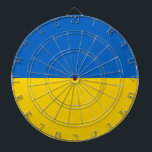 Dartboard with Flag of Ukraine<br><div class="desc">Add a touch of Ukrainian pride to your game room with our exclusive dartboard featuring the flag of Ukraine! Crafted with meticulous attention to detail, this dartboard is more than just a functional item; it’s a celebration of Ukraine’s heritage and cultural pride. The vibrant design prominently displays the iconic Ukrainian...</div>