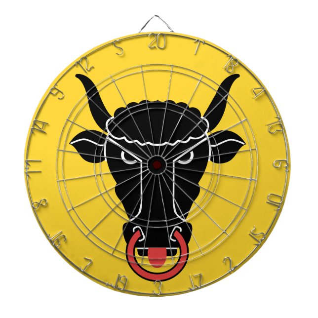 Dartboard with Flag of Uri, Switzerland (Front)