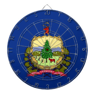 Dartboard with Flag of Vermont, USA