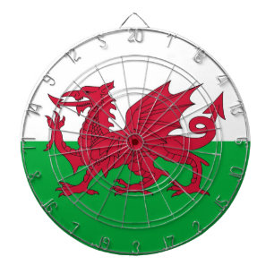 Dartboard with Flag of Wales