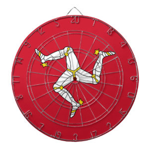Dartboard with Isle of Man Flag, UK