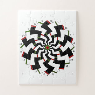 Dartboard Zigzag Design  Jigsaw Puzzle