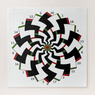 Dartboard Zigzag Design  Jigsaw Puzzle