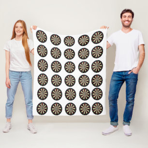Dartboards Bullseye Pattern, Medium Fleece Blanket